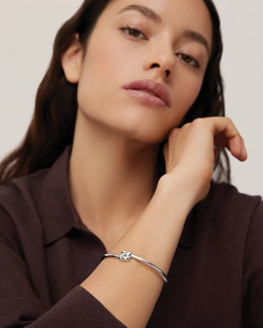 Slim Woven Square Bangle