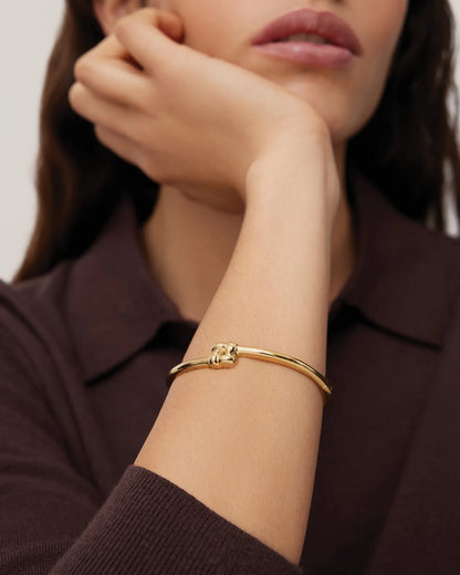 Slim Woven Square Bangle