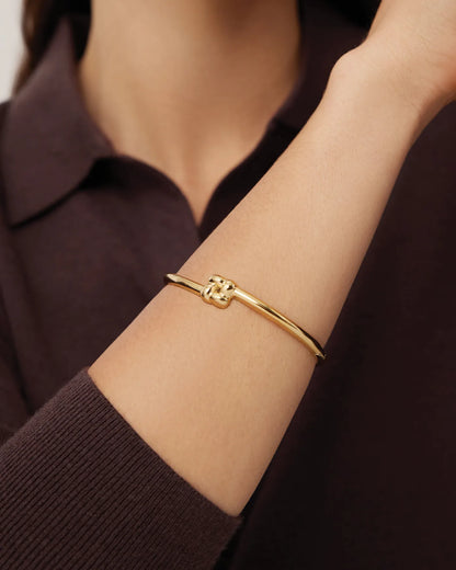 Slim Woven Square Bangle