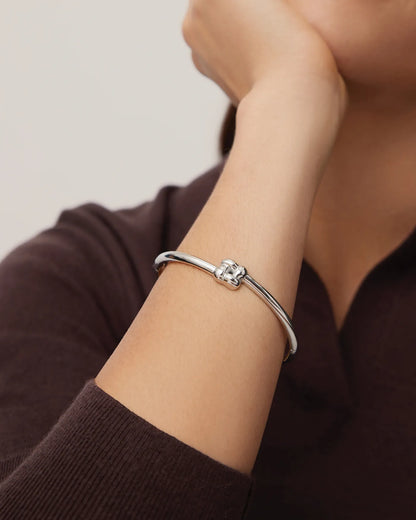 Slim Woven Square Bangle