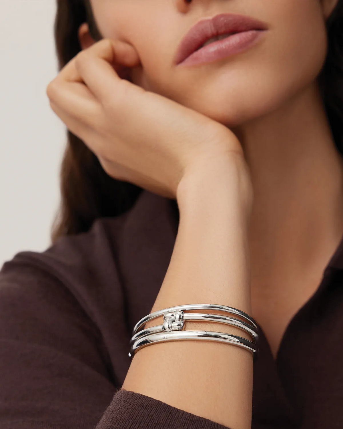 Slim Woven Square Bangle